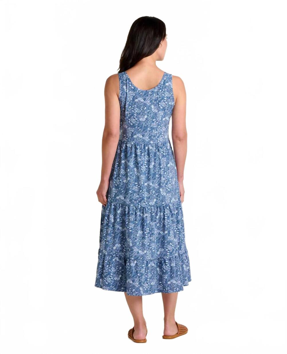 NEW TOAD&CO sunkissed susanna midi dress in canal print - Picture 3 of 4